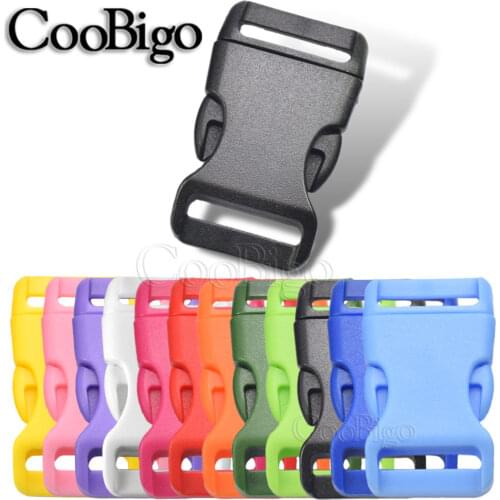 12pcs Colorful Contoured Side Release Buckles Plastic For Paracord shoes Bags Pets Collar DIY Bracelet Backpacks 20mm
