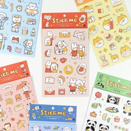 12packs/LOT wave organism series photo album decoration seal DIY Sticker