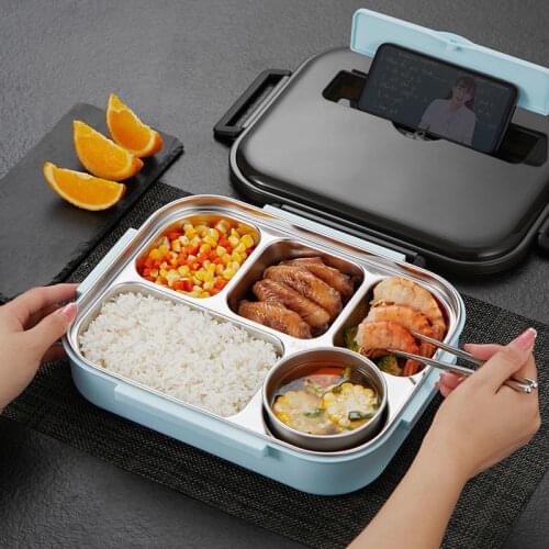 304 Stainless Steel Thermos Thermal Lunch Box Whit Bag Set Kid Adult Bento Boxs Leakproof Japanese Style Food Container Portable