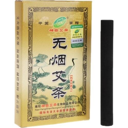 5Pcs Traditional Smokeless Moxa Roll Stick Moxibustion Healing Therapy 14mm New M89F