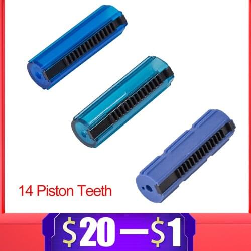 Hot Sale Blue Fibre Reinforced Full Steel 14 Teeth Piston For Airsoft M4 AK G36 MP5 Gearbox Ver 2/3 AEG Gun Paintball Accessory