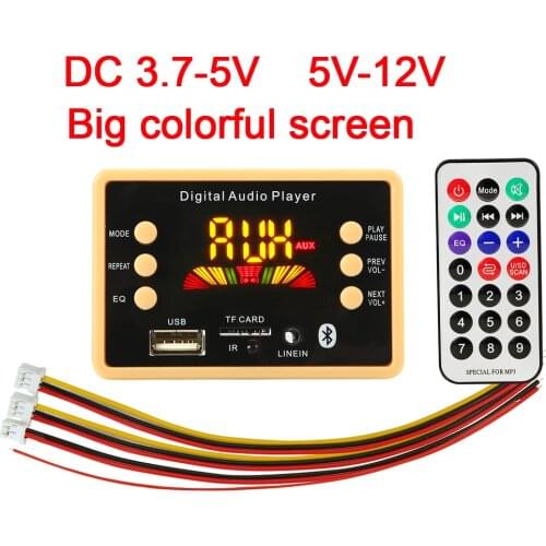 5V 12v Car Digital Audio Player Decoder Decoding Board USB MP3 Player Bluetooth 5.0 MP3 Module WMA WAV TF Card Slot / USB / FM