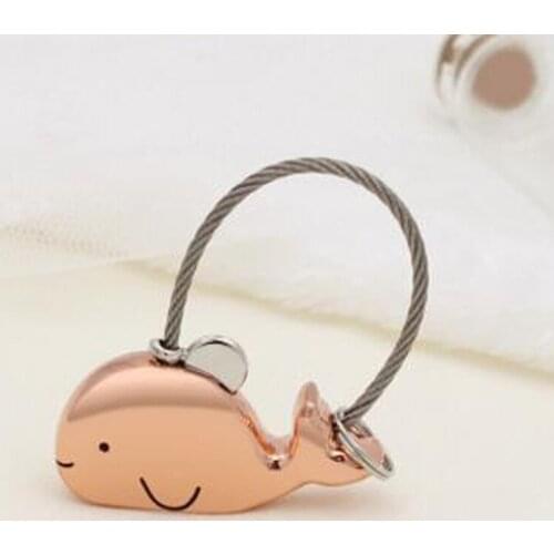Chaveiro 3D Whale Couple Metal Car Keychain Charm Women Purse Key Holder Creative Trinket Bag Pendant Lovers Gift J101