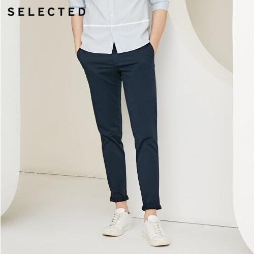 SELECTED Slim fit pure color leisure long pants C|4182W2509