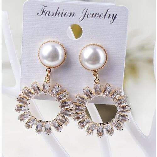 CECILIA dangle earrings zircon earrings in S925 needles for women girls luxury drop earrings for wedding jewelry