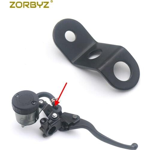 ZORBYZ Motorcycle Black Metal Oil Cup Tank Pump Holder Oil Pot Bracket For Honda Kawasaki Triumph