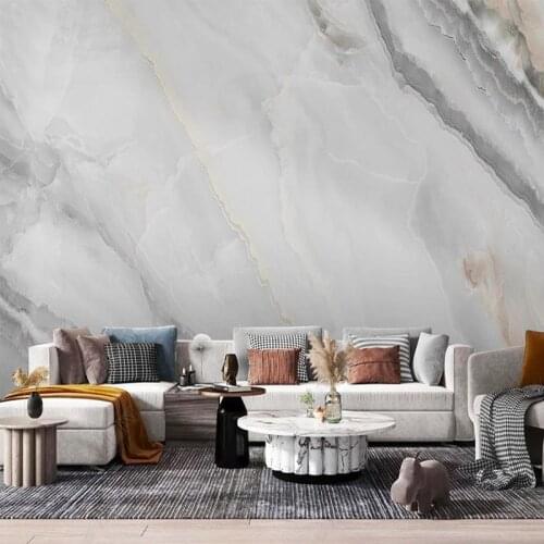 Custom Mural Wallpaper Modern Light Luxury 3D Gold Abstract Landscape Marble Pattern Living Room TV Background Wall Painting 3 D