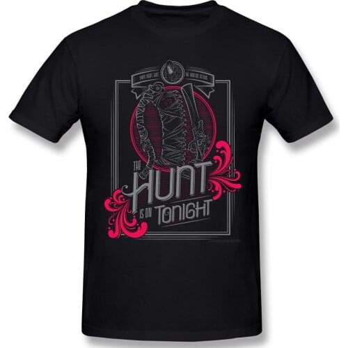The Hunt T Shirt popular mens short sleeve men White Bloodborne ARPG games printed Tshirt Summer large TShirts Cotton tops