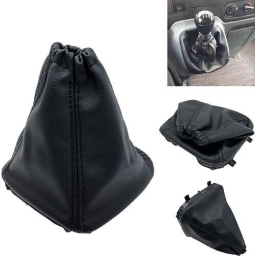 Leather Gear Shift Knoob Collar Lever Shifter Gaiter Boot Cover For Ford Transit Van MK7 2006 2007 2008 2009 2010 2011 2012 2013