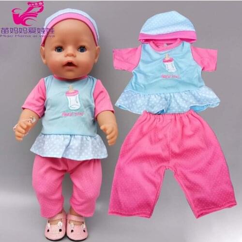 Doll Strap Pants and Strop Shirt for 18 Inch Girl Doll 43CM Baby Doll Outwear
