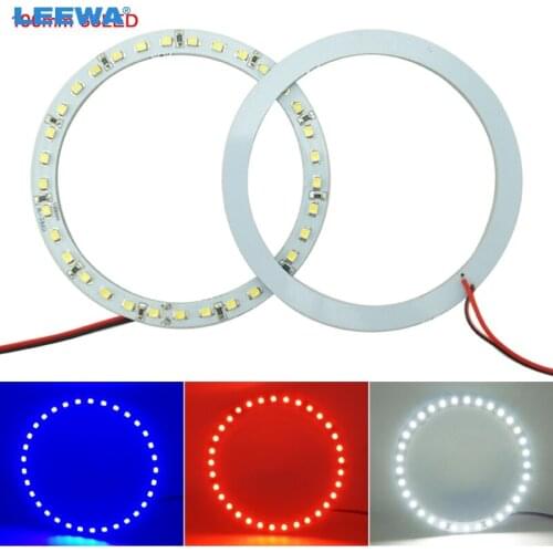 LEEWA 10pcs 100mm Car Angel Eyes 1210/3528 33SMD LED Headlight Halo Ring Angel Eye Lighting White Red Blue #CA2672