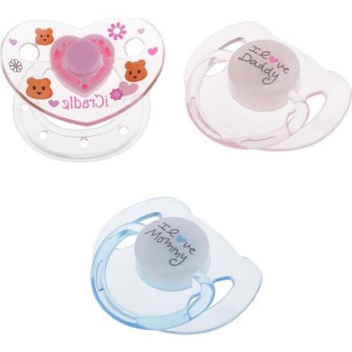 Lovely Cartoon Pacifier & Magnet Set Baby Doll Supplies For Reborn Newborn Doll 3 Pieces Mixed Style