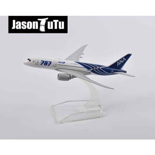 JASON TUTU 16cm ANA Boeing 787 Airplane Model Plane Model Aircraft Diecast Metal 1/400 Scale Planes Factory Wholesale Dropshippi