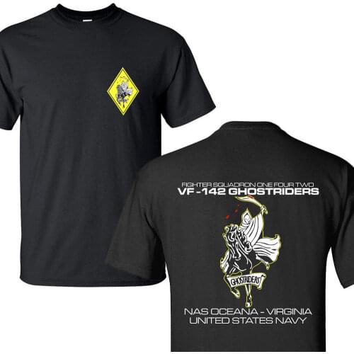 2019 New Summer Fashion Tee Shirt VF142 GHOSTRIDERS SQUADRON UNITED STATES NAVY T-SHIRTS S-3XL