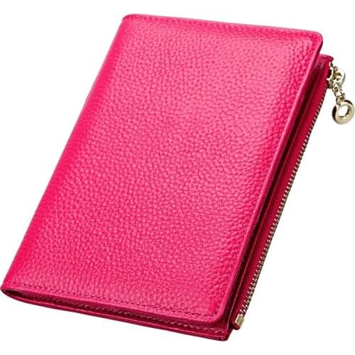 New Direct Sales Genuine Leather Wallet RFID Coin Purse Multi functional First Layer Leather Document Folder