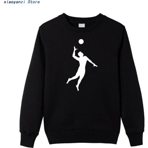 New Funny Style Evolution of Volleyballs sweatshirts men Custom Pattern cotton pullovers man Good at Volley Ball sports hoodies