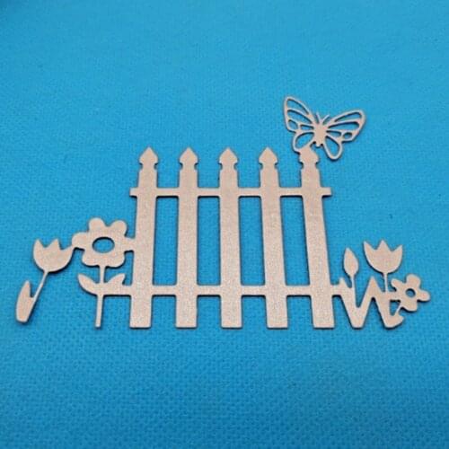 P15D Butterfly Fence Metal Cutting Dies Stencil DIY Scrapbooking Album Paper Template