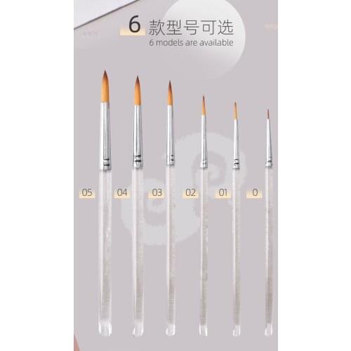 Paul Eezanne 6PCS Paint Brushes Set For Watercolor,Acrylic,Oil ,Rock,Model Nail,Body,Face Painting Craft Of Art Supplies