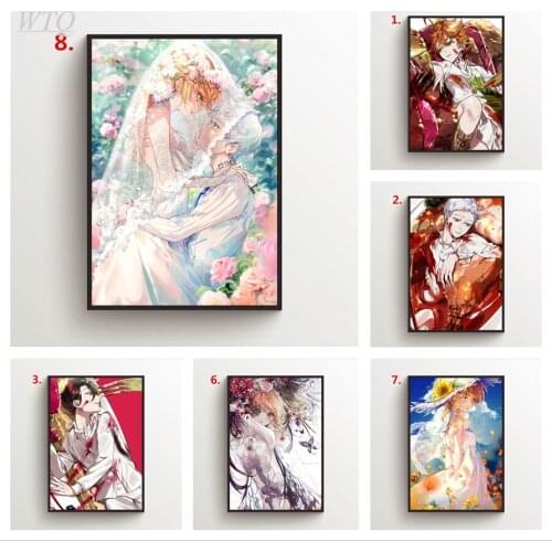 The Promised Neverland Emma Norman Ray Anime Posters Canvas Painting Photos for Childrens Room Decoration Wall Art Home Decor