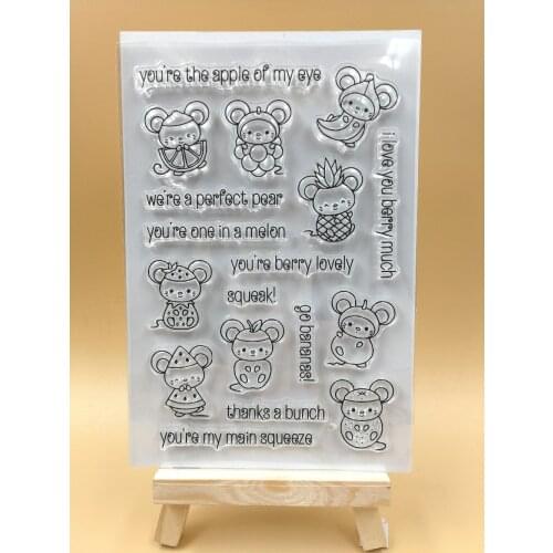 Cute Food Transparent Clear Silicone Stamp/Seal for DIY scrapbooking/photo album Decorative clear stamp sheets