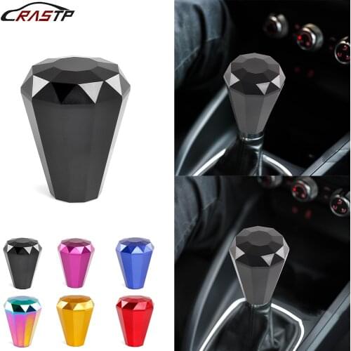 RASTP-Universal Aluminum Diamond Shape Gear Shift Knob Car Gear Knob For BMW With 8/10/12MM Adapter RS-SFN094
