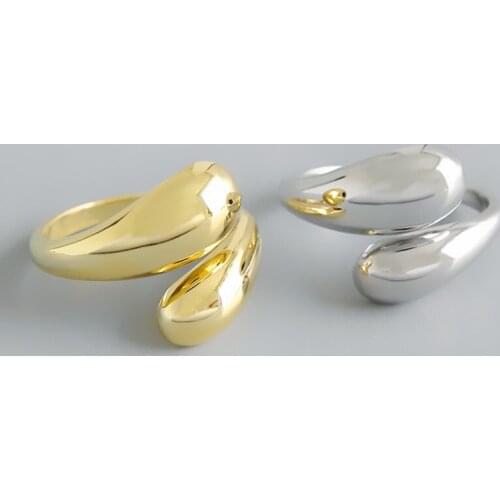 Adjustable Punk Irregular Wide Finger Rings for Women Mens Fashion Gold Silver Color Metal Rings Vintage Party Jewelry ER1167