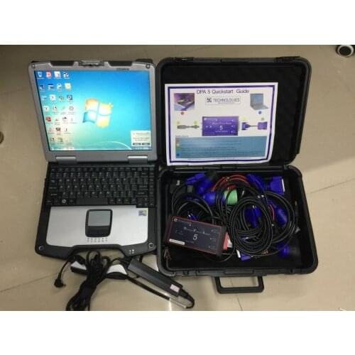 Dpa5 truck scanner dearborn protocol adapter 5 truck diagnostic tool adapter full cable with software in cf-30 toughbook 4gb ram