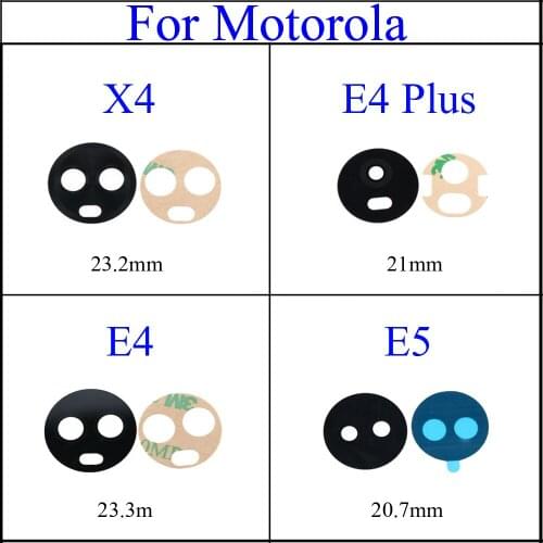 Rear Camera Glass Lens For Moto Motorola E4 Plus E5 X4 Back Camera Glass Lens Big Camera Lens Glass Cover With Adhensive Sticker