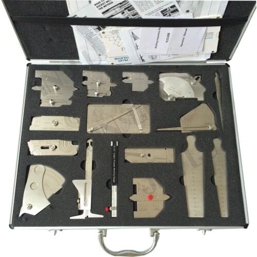 Welding Gauge Welding Measure Gauges 16 Pieces Kits Welding Measure Tools Combined Suit