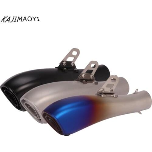 60mm inlet universal motorcycle exhaust muffler escape for Honda Kawasaki ninja 400 250 Yamaha R1 R3 R6 Duke DUCATI ATV fz6 z1