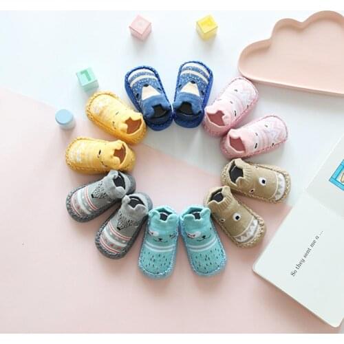 Knitted baby shoes for toddler boys infant baby booties toddler girls shoes first step soft rubber sole prewalker fox