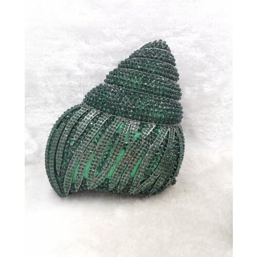 Xiyuan jewelry Women Green Purple Evening Clutch Bags Formal Dinner Party Crystal Handbags Wedding Bridal Minaudiere Purses Bag