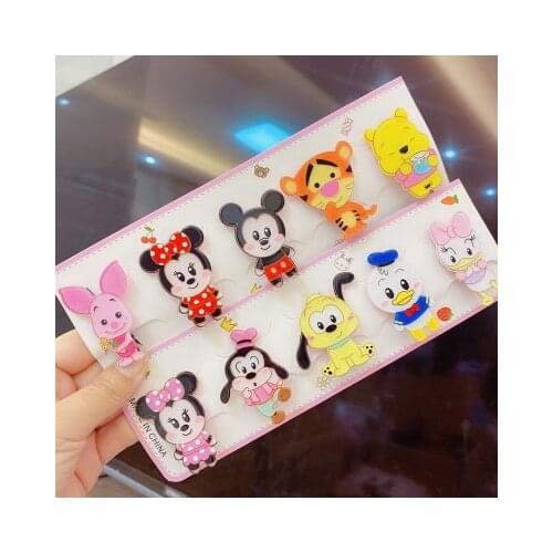 Disney mickey mouse hair clip doll girl hair rope hair ring rubber band Frozen Elsa princess hairpin