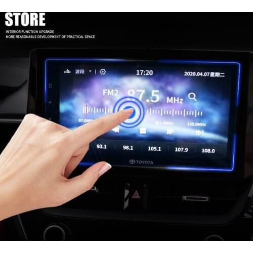 Car Central Control Screen Navigation Protector Film Decoration for Toyota Corolla L LE SE XLE XSE 2019 2020 2021 Accessories