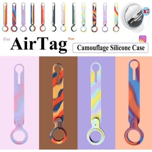 Protective Cover For Apple Airtag Protective Sleeve For Locator Tracker Loop Colorful Anti-sweat Silicone Sleeve Accessories