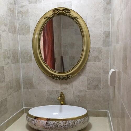 40cmx49cm European Antique Bathroom Mirror Decoration Wall Toilet Mirror Wash basin bath wall decorative mirror for living room