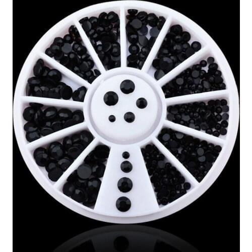 1 Box Colorful Shining Glitter Rhinestones Crystal Ab Non Fix Flatback Strass Sewing Fabric Garment Rhinestone Nail Art Stone