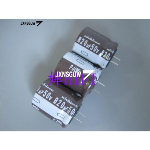 20PCS NICHICON PJ 50V820UF 18X20MM 820UF 50V original audio Aluminum electrolytic capacitor 105 degrees 820uF/50V