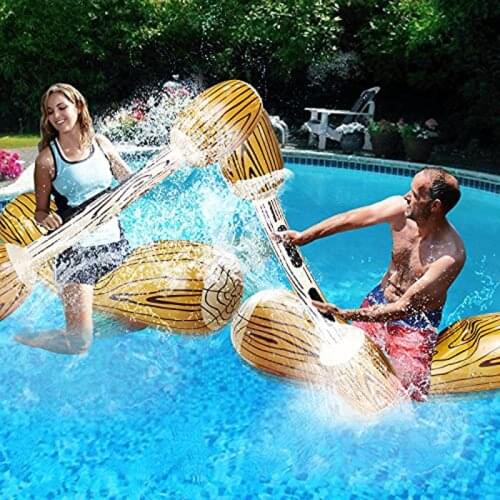 Adult Children PVC Inflatable Swimming Pool Float Game Water Sports Bumper Toys 4pcs/set Party Gladiator Raft Kickboard Pool Toy