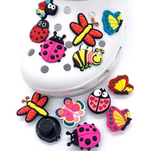 4pcs/lot Animals flowers PVC Shoes Charms for holes on Shoes Bands Shoe Buckles Jibitis Ornaments Bebes Accesorios Decor Gifts