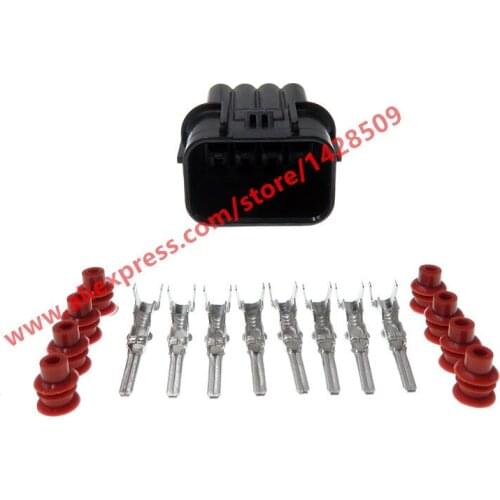 5 Sets 8 Pin LED Headlight Speaker Plug Male Waterproof Connector 6181-6850 For Honda Civic Odyssey XRV VEZEL