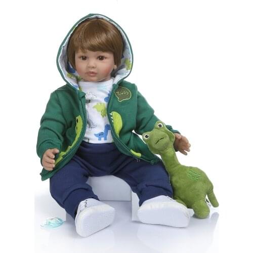 60cm Silicone Vinyl Reborn Baby Boy Doll Toys 24inch reborn Toddler Babies Doll Kid Birthday Gift Girls bebes reborn Boneca