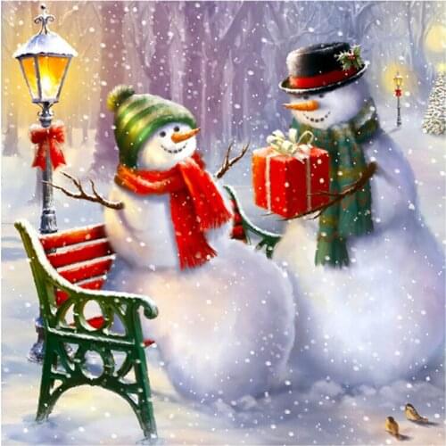 5D Diamond Embroidery Cartoon Cross Stitch New Arrival Diamond Painting Snowman Mosaic Christmas Childrens Room Decor