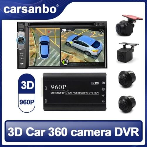 Car DVR Universal 360 Degree Bird View System 4 HD DVR Camera Panoramic Car Recording Parking Rear View Camera Side View Camera