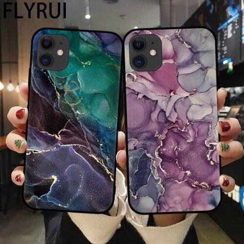 For iPhone 12 Pro Max Case Gradient Ocean Marble Phone Case For iPhone 12 11 Pro Max XR XS Max 7 8 6 Plus X Soft TPU Cover Coque