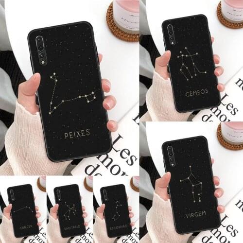 Yinuoda constellation Zodiac Signs Phone Case For Huawei Mate 30 Pro P20 P30 P40 pro lite Y7 Y6 for Honor 8X 8A 10 20lite 10i