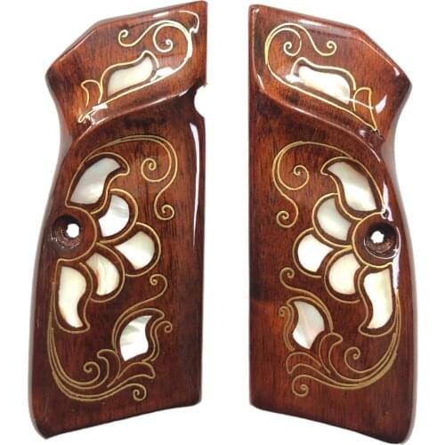 Belgium Browning Hp 14'lü Special Series Laser Cutting Pearl Inlaid Wooden Grip Mod38