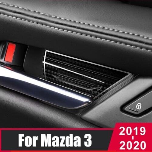 For Mazda 3 Axela 2019 2020 Stainless Steel Car Door Bowl Sticker Trim Cover interior moulding Accessories