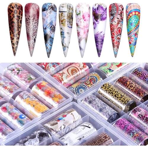 HOLO Nail Foils Transfer Rolls 120*4CM 1Roll Hologram Stamping Foil Transfer Laser Stickers Decals For Manicure Nail Art Decal