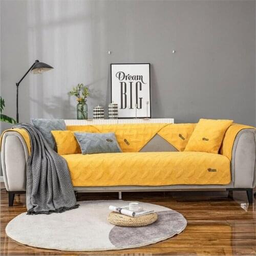 Crystal velvet Thicken Sofa cover Slip Resistant Slipcover winter warm Sofa Cover pet mat Anti-dirty Couch cover for Living Room